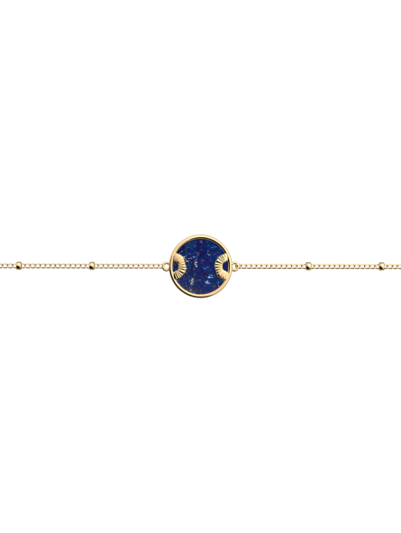 Les Georgettes - Bracelet chaîne Nomade, Lapis Lazuli - M, taille 190
