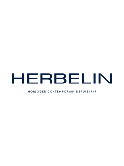 HERBELIN NEWPORT BLEU ACIER CUIR MARRON 12288A15GD
