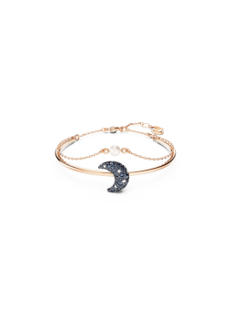 Swarovski - Bracelet-jonc Luna, Lune, Multicolore, doré rose - Ref 5671586