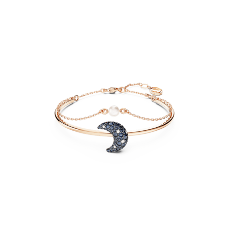 Swarovski - Bracelet-jonc Luna, Lune, Multicolore, doré rose - Ref 5671586
