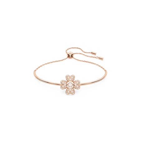 Swarovski - Bracelet Idyllia, Trèfle à quatre feuilles doré rose - Ref 5674487