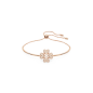 Swarovski - Bracelet Idyllia, Trèfle à quatre feuilles doré rose - Ref 5674487