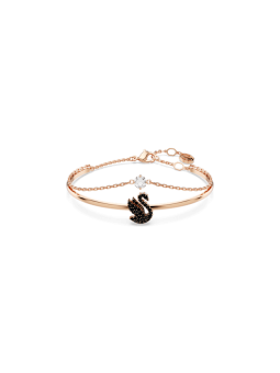 Swarovski - Bracelet-jonc Swarovski Swan, Cygne Noir - Ref 5678048