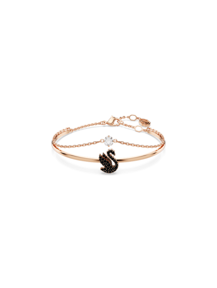 Swarovski - Bracelet-jonc Swarovski Swan, Cygne Noir - Ref 5678048
