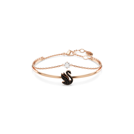 Swarovski - Bracelet-jonc Swarovski Swan, Cygne Noir - Ref 5678048