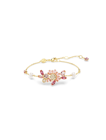 Swarovski - Bracelet Gema doré Fleur Rose - Ref 5688488