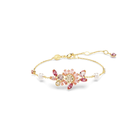 Swarovski - Bracelet Gema doré Fleur Rose - Ref 5688488