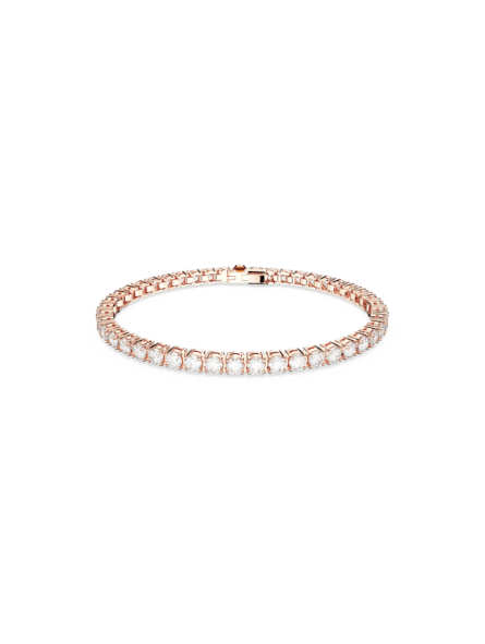 Swarovski - Bracelet Matrix Tennis, doré rose - Ref 5657659