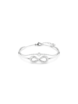 Swarovski - Bracelet-jonc Hyperbola, Infini, Blanc, Métal rhodié - Ref 5684049