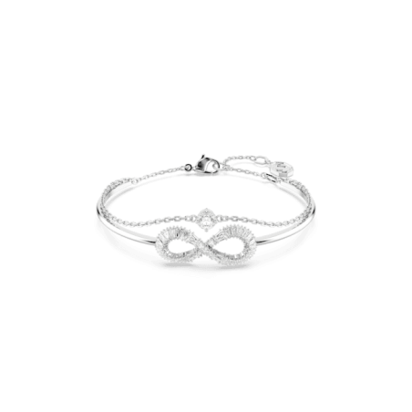 Swarovski - Bracelet-jonc Hyperbola, Infini, Blanc, Métal rhodié - Ref 5684049
