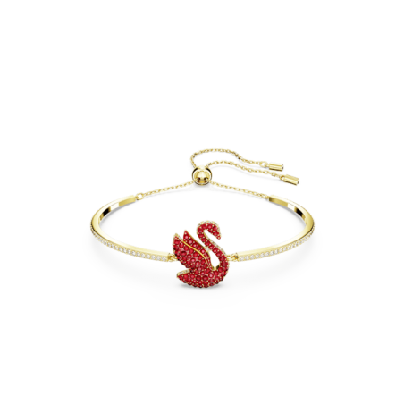 Swarovski - Bracelet Iconic cristal rouge métal argenté - Ref 5649774