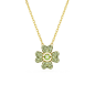 Swarovski - Collier Idyllia cristal trèfle, métal doré - Ref 5671144