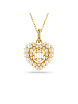 Swarovski - Collier Hyperbola doré et Pendentif cristal - Ref 5680399