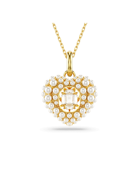 Swarovski - Collier Hyperbola doré et Pendentif cristal - Ref 5680399