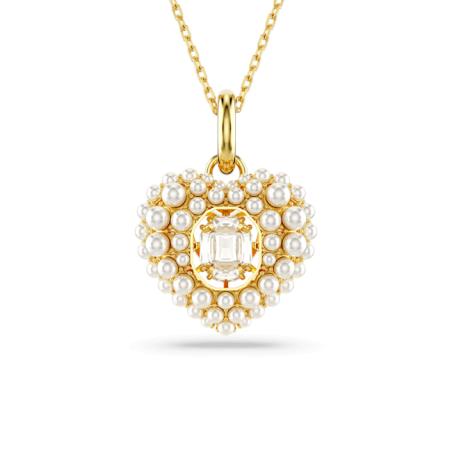 Swarovski - Collier Hyperbola doré et Pendentif cristal - Ref 5680399