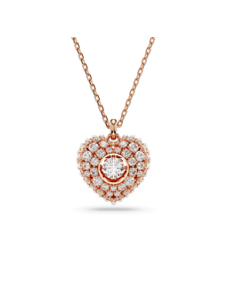 Swarovski - Collier Hyperbola doré rose et Pendentif cristal - Ref 5680402
