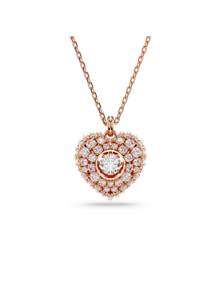 Swarovski - Collier Hyperbola doré rose et Pendentif cristal - Ref 5680402