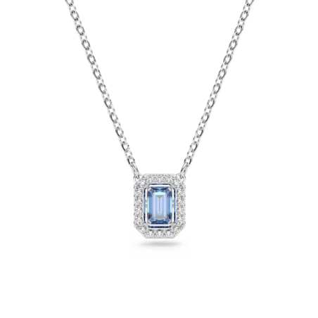 Swarovski - Collier Millenia octogonale, Bleu, Métal rhodié - Ref 5614926