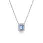 Swarovski - Collier Millenia octogonale, Bleu, Métal rhodié - Ref 5614926