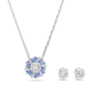 Swarovski - Parure Idyllia, Fleur Bleue, Métal rhodié - Ref 5685437