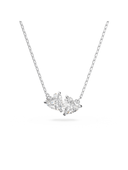 Swarovski - Collier Attract Soul et Pendentif coeur cristal blanc - Ref 5517117