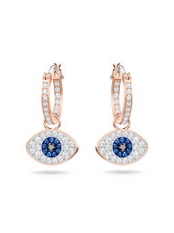 Swarovski - Anneaux d'oreilles Swarovski Symbolic, Oeil porte-bonheu - Ref 5425857