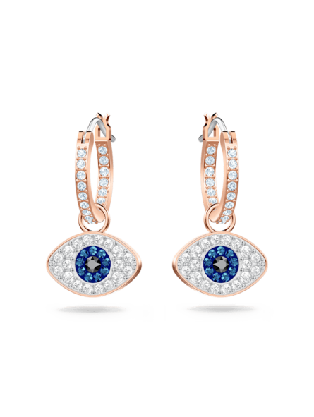 Swarovski - Anneaux d'oreilles Swarovski Symbolic, Oeil porte-bonheu - Ref 5425857