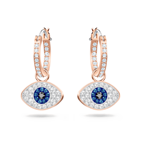 Swarovski - Anneaux d'oreilles Swarovski Symbolic, Oeil porte-bonheu - Ref 5425857