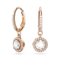 Swarovski - Pendants d'oreilles Constella, doré rose - Ref 5638769