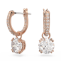 Swarovski - Pendants d'oreilles Constella, doré rose - Ref 5639975