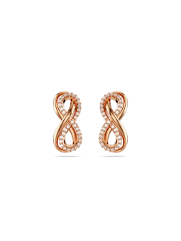 Swarovski - Clous d'oreilles Hyperbola Infini, doré rose - Ref 5684085