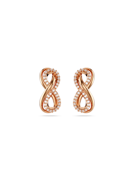 Swarovski - Clous d'oreilles Hyperbola Infini, doré rose - Ref 5684085