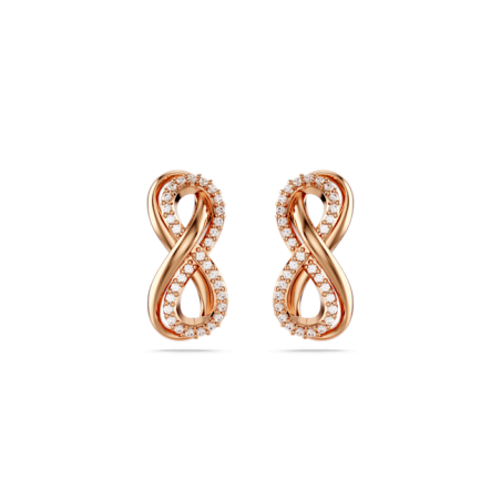 Swarovski - Clous d'oreilles Hyperbola Infini, doré rose - Ref 5684085