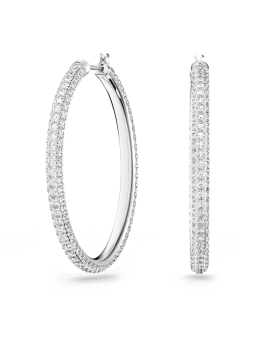 Swarovski - Anneaux d'oreilles Stone, Métal rhodié - Ref 5389432
