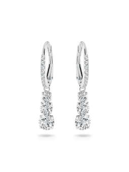Swarovski - Anneaux d'oreilles Attract Trilogy, Métal rhodié - Ref 5416155