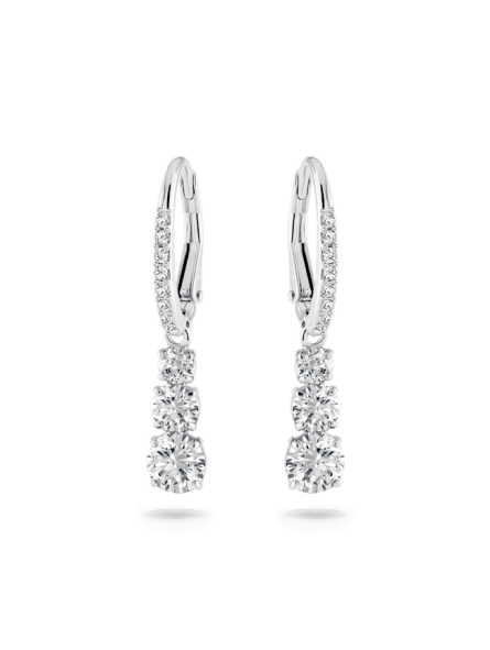 Swarovski - Anneaux d'oreilles Attract Trilogy, Métal rhodié - Ref 5416155