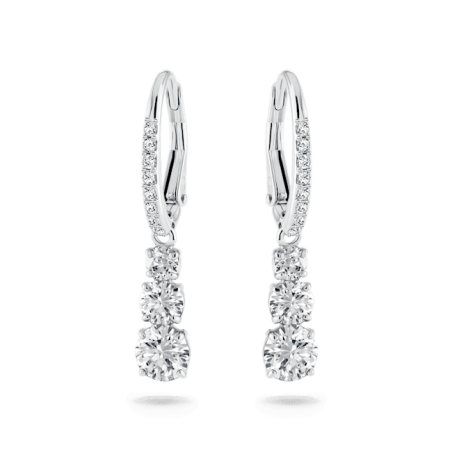 Swarovski - Anneaux d'oreilles Attract Trilogy, Métal rhodié - Ref 5416155