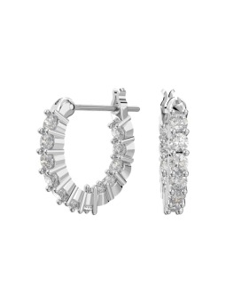 Swarovski - Anneaux d'oreilles Vittore, Métal rhodié - Ref 5562126