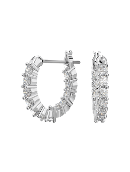 Swarovski - Anneaux d'oreilles Vittore, Métal rhodié - Ref 5562126