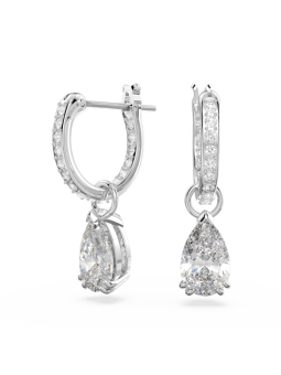 Swarovski - Anneaux d'oreilles Millenia, Taille poire, Métal rhodié - Ref 5636716