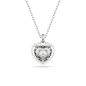 Swarovski - Collier et Pendentif Hyperbola, Coeur Blanc, Métal rhodié - Ref 5684386