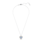 Swarovski - Collier et Pendentif Hyperbola, Coeur Bleu, Métal rhodié - Ref 5680403