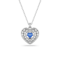 Swarovski - Collier et Pendentif Hyperbola, Coeur Bleu, Métal rhodié - Ref 5680403