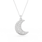 Swarovski - Collier et Pendentif Luna, Métal rhodié - Ref 5666181