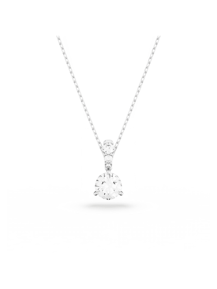Swarovski - Collier et Pendentif Solitaire, Métal rhodié - Ref 5472635
