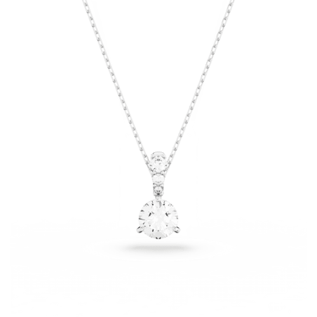 Swarovski - Collier et Pendentif Solitaire, Métal rhodié - Ref 5472635