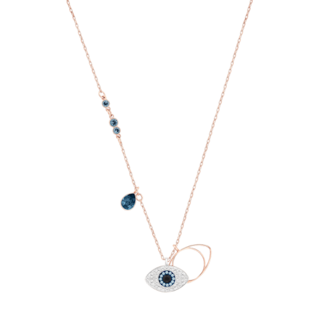 Swarovski - Collier et Pendentif Swarovski Symbolic, Oeil porte-bonheur Bleu - Ref 5172560