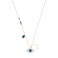 Swarovski - Collier et Pendentif Swarovski Symbolic, Oeil porte-bonheur Bleu - Ref 5172560