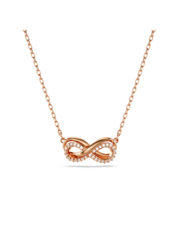 Swarovski - Collier et Pendentif Hyperbola Infini, Blanc, doré rose - Ref 5684084