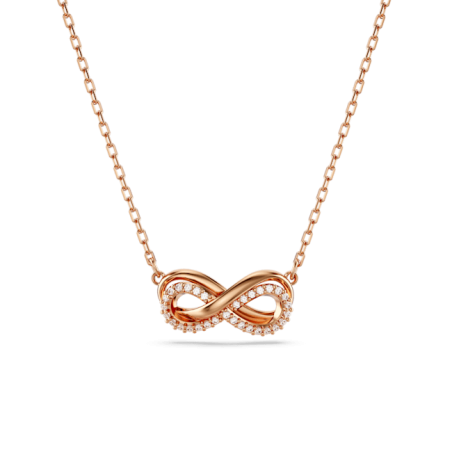 Swarovski - Collier et Pendentif Hyperbola Infini, Blanc, doré rose - Ref 5684084